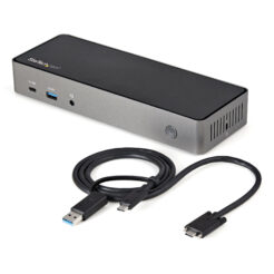 StarTech.com USB-C & USB-A Dock - Hybride Universeel Triple Monitor Laptop Docking Station DisplayPort & HDMI 4K 60Hz - 85W Power Delivery, 6x USB Hub, GbE, Audio - USB 3.1 Gen 2 10Gbps - Afbeelding 2
