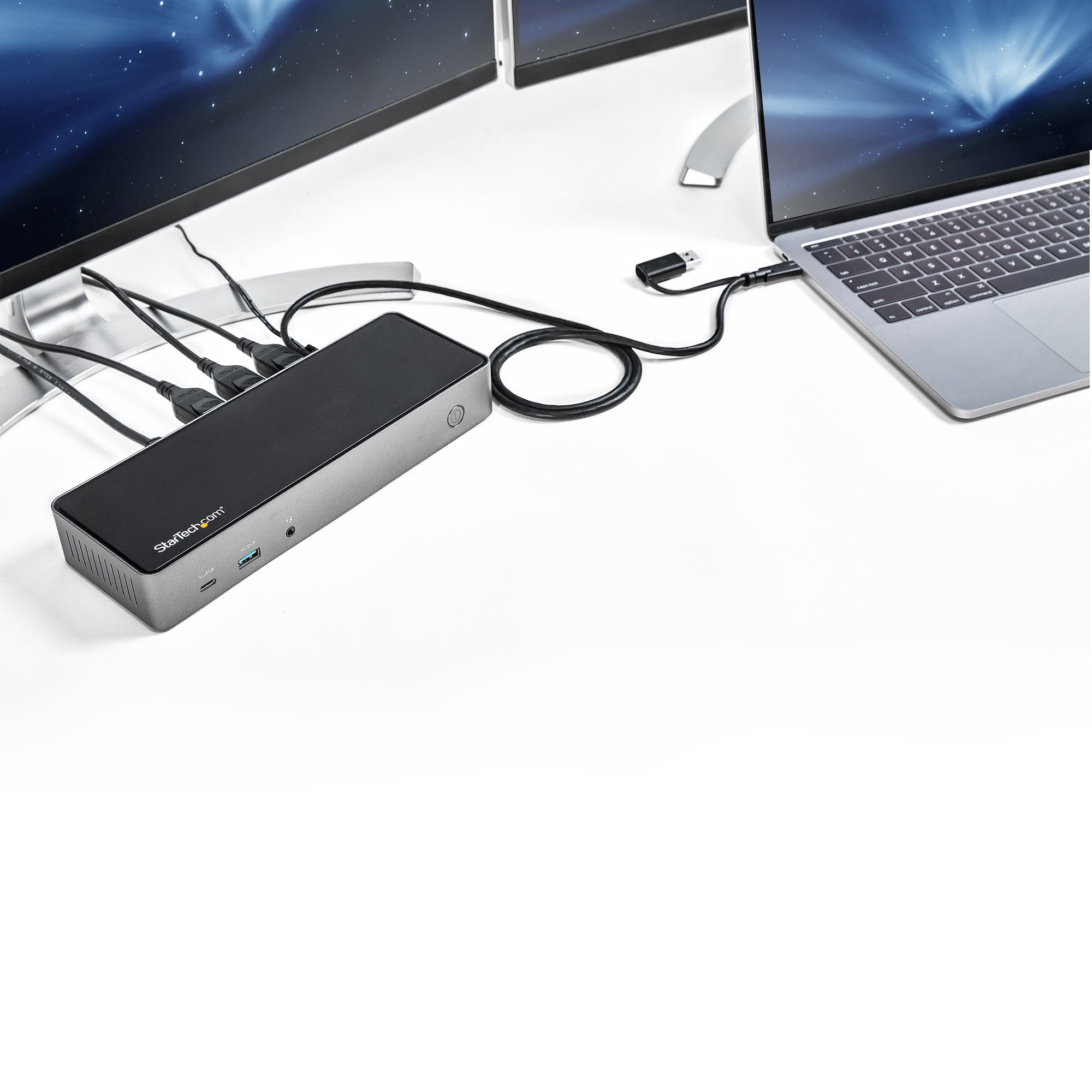StarTech.com USB-C & USB-A Dock - Hybride Universeel Triple Monitor Laptop Docking Station DisplayPort & HDMI 4K 60Hz - 85W Power Delivery, 6x USB Hub, GbE, Audio - USB 3.1 Gen 2 10Gbps - Afbeelding 12