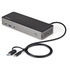 StarTech.com USB-C & USB-A Dock - Hybride Universeel Triple Monitor Laptop Docking Station DisplayPort & HDMI 4K 60Hz - 85W Power Delivery, 6x USB Hub, GbE, Audio - USB 3.1 Gen 2 10Gbps - Afbeelding 5