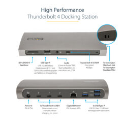 StarTech.com Thunderbolt 4 Dock, 96W Power Delivery, Single 8K/Dual Monitor 4K 60Hz, 3xTB4/USB4 ports, 4xUSB-A, SD, GbE, Thunderbolt 4 Docking Station voor Windows of TB3 MacBook, 0.8m Kabel - Afbeelding 9