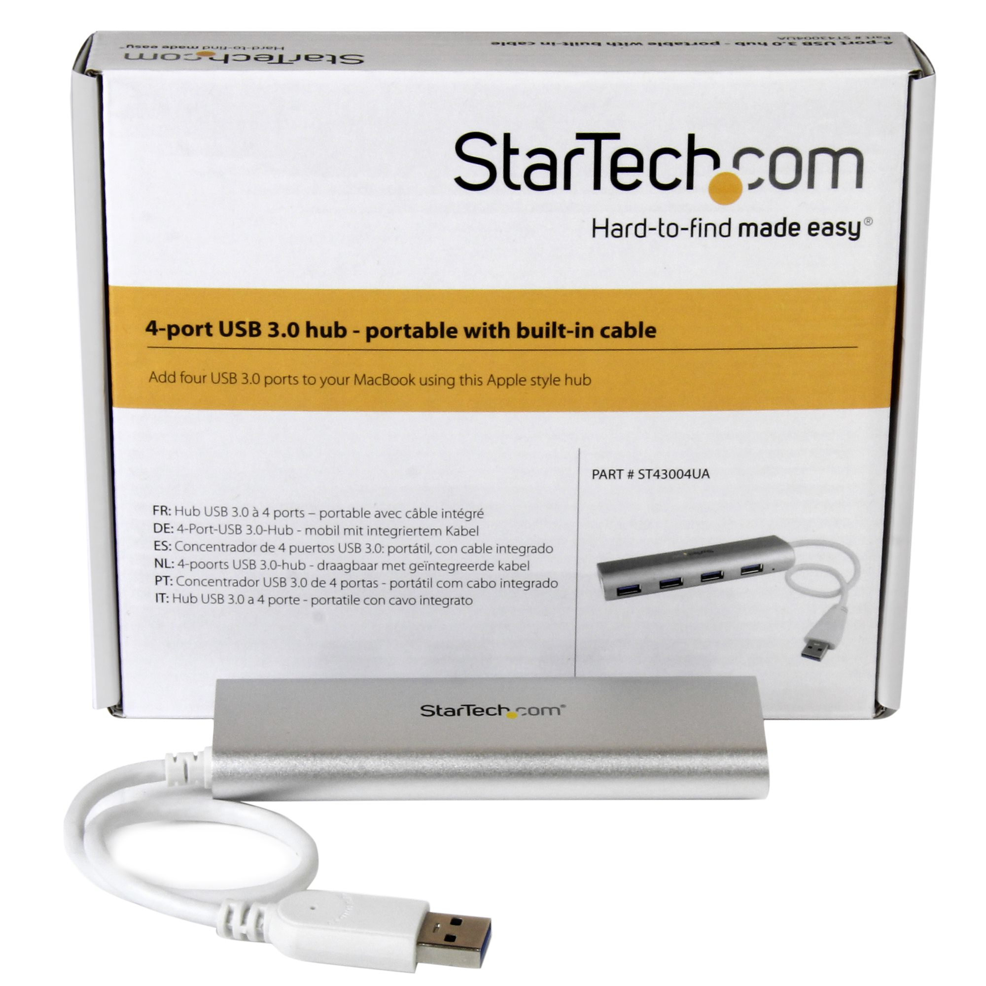 StarTech.com 4-Port USB Hub, USB A naar 4x USB-A Ports, USB 5Gbps, Bus-Powered, Robuust Ontwerp, Compacte USB 3.0 Laptop Hub - Afbeelding 6
