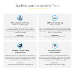 StarTech.com Thunderbolt 4 Dock, 96W Power Delivery, Single 8K/Dual Monitor 4K 60Hz, 3xTB4/USB4 ports, 4xUSB-A, SD, GbE, Thunderbolt 4 Docking Station voor Windows of TB3 MacBook, 0.8m Kabel - Afbeelding 12