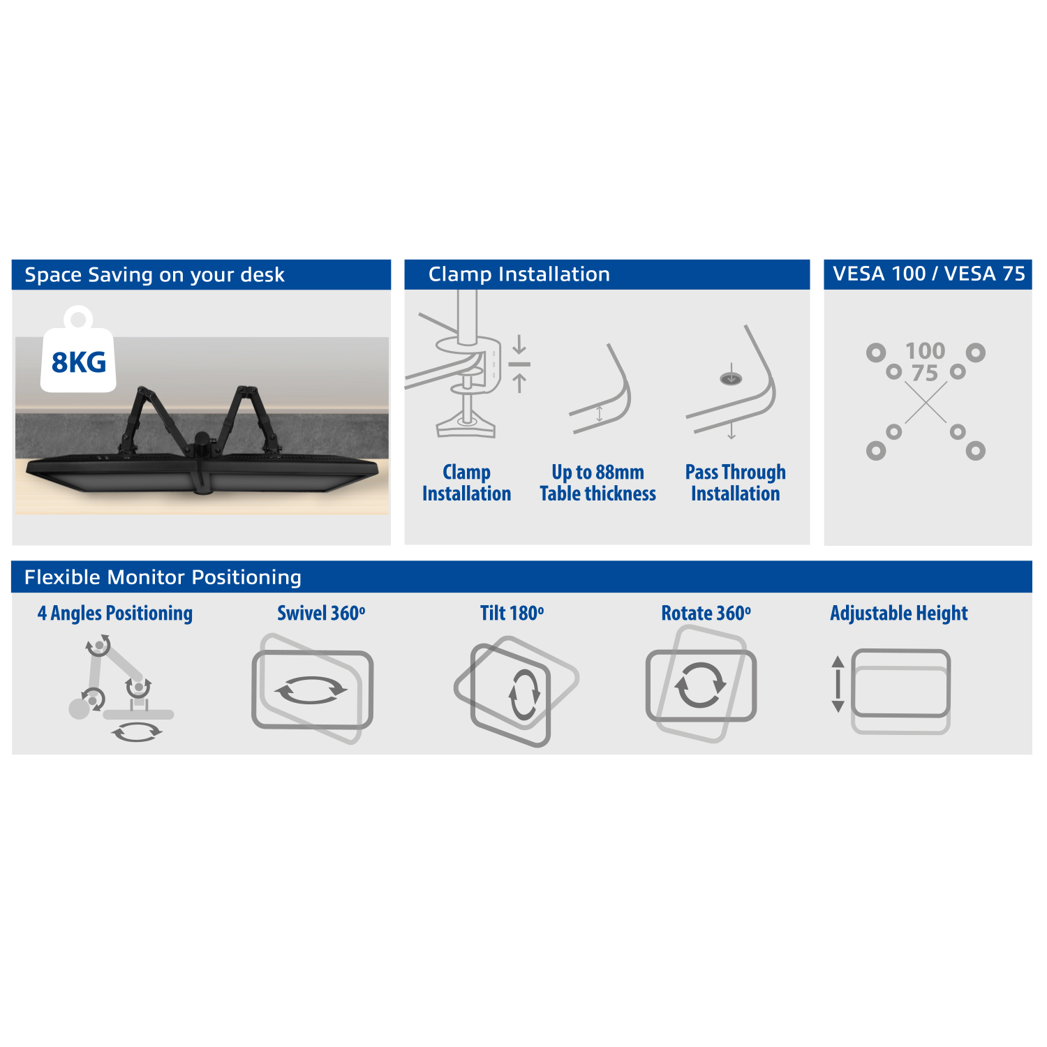 ACT Monitorarm 32", 2 schermen - Afbeelding 5