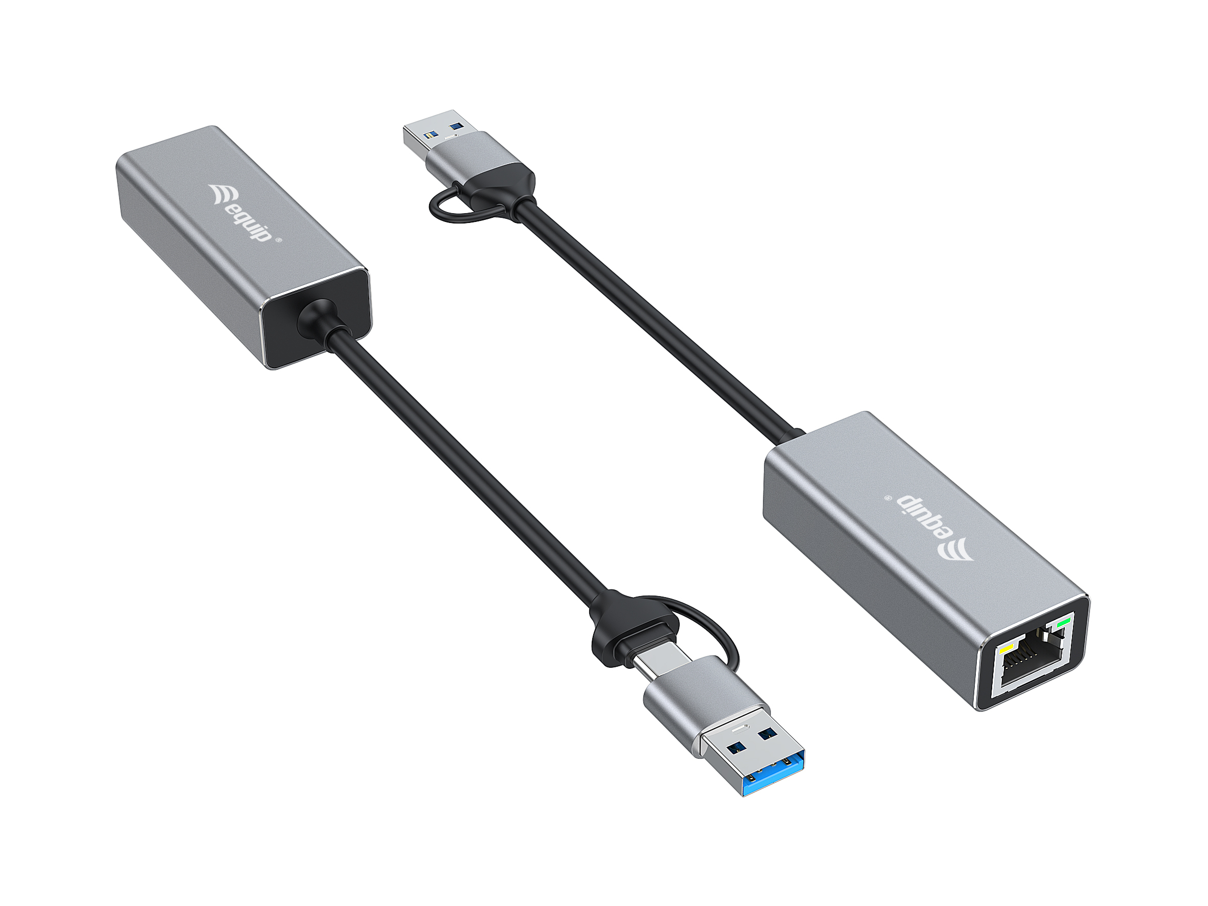 Equip USB-C naar 2,5 Gigabit Ethernet Netwerk (USB-C+A) Adapter - Afbeelding 3