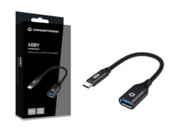 Conceptronic ABBY18B tussenstuk voor kabels USB-C USB-A Zwart - Afbeelding 3
