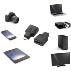 Techly Micro D HDMI - HDMI M/F Micro HDMI D Zwart - Afbeelding 5