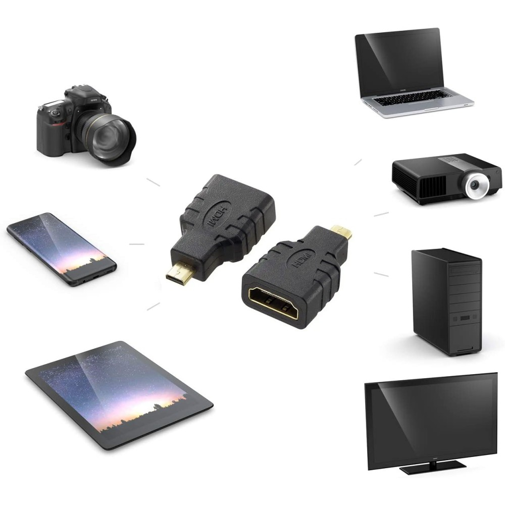 Techly Micro D HDMI - HDMI M/F Micro HDMI D Zwart - Afbeelding 5