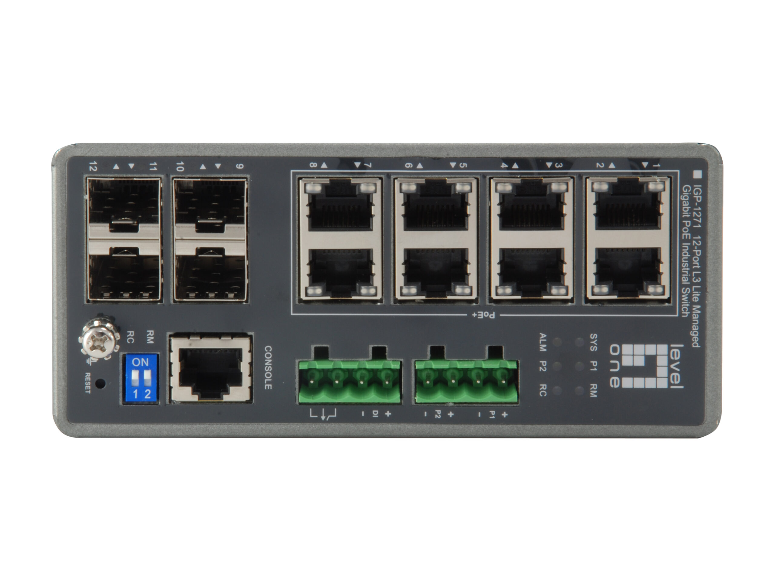 LevelOne IGP-1271 netwerk-switch Managed L3 Gigabit Ethernet (10/100/1000) Power over Ethernet (PoE) Grijs - Afbeelding 3