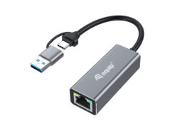Equip USB-C naar 2,5 Gigabit Ethernet Netwerk (USB-C+A) Adapter