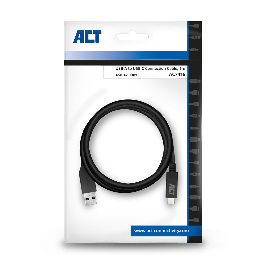 ACT USB 3.0 kabel, USB-A naar USB-C, 1 meter - Afbeelding 4