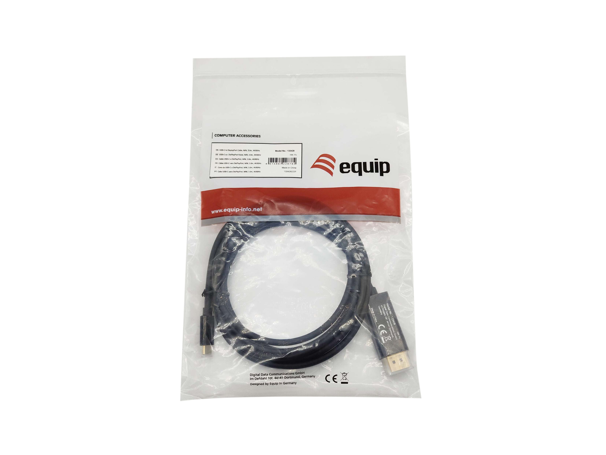 Equip USB-C naar DisplayPort kabel, M/M, 3,0 m, 4K/60Hz - Afbeelding 5