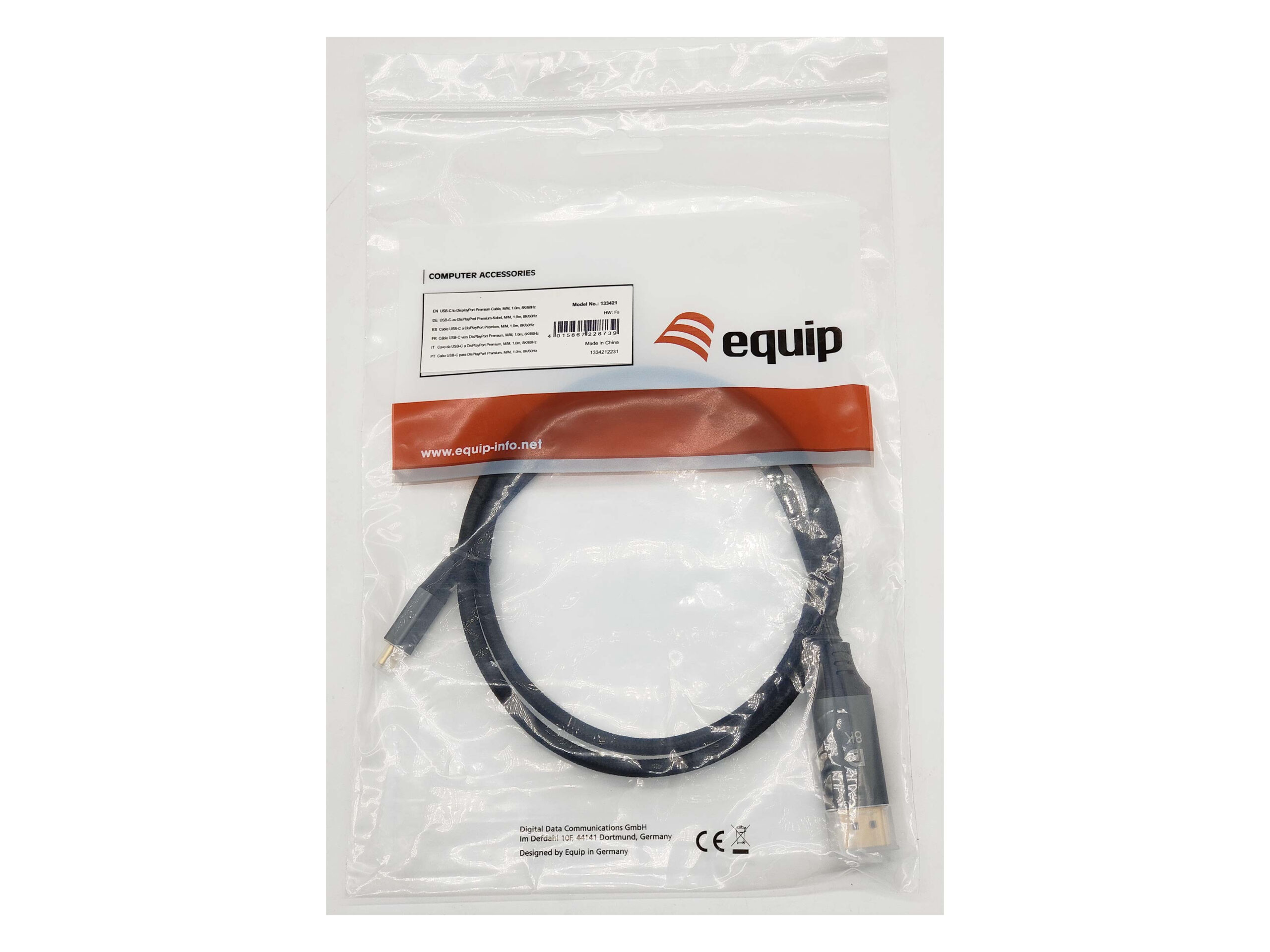 Equip USB-C naar DisplayPort Premium Kabel, M/M, 1,0 m, 8K/60Hz - Afbeelding 6