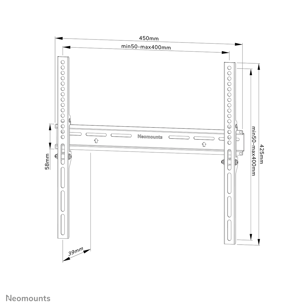 Neomounts WL30-350BL14 TV-beugel wand 32-65" - vlak - vergrendelbaar - Afbeelding 15