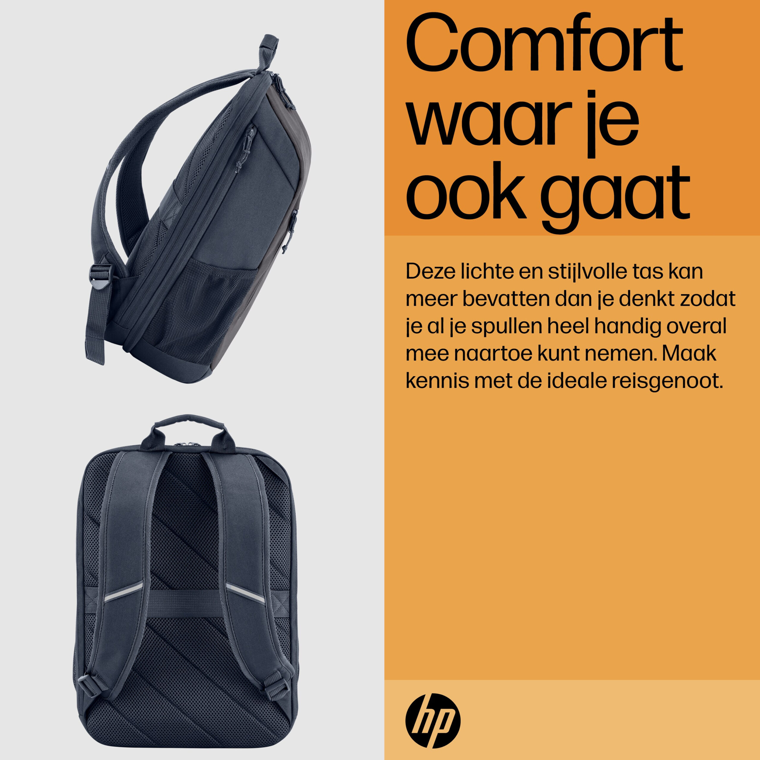 HP Travel 15,6 Laptop Backpack, 18 liter, Iron Grey - Afbeelding 7