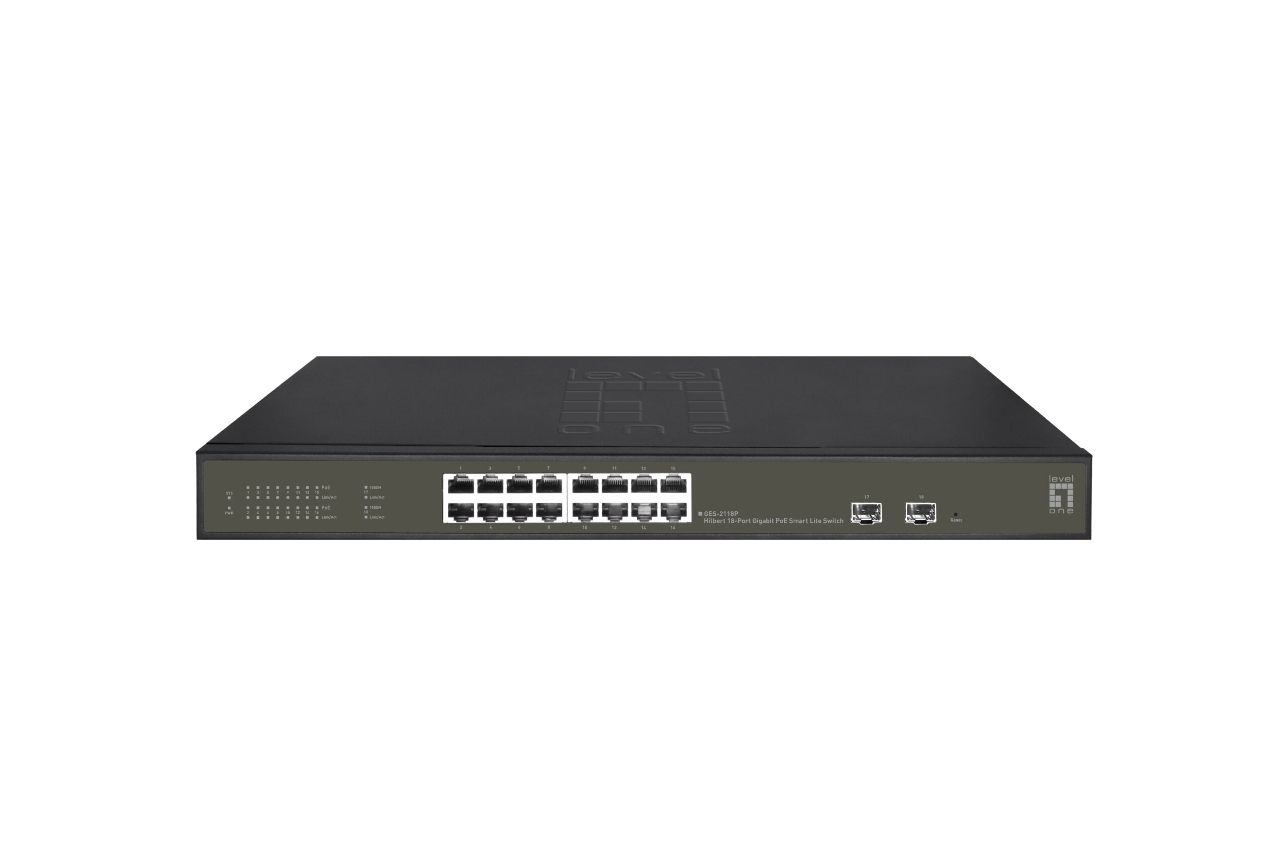 LevelOne GES-2118P netwerk-switch Managed L2 Gigabit Ethernet (10/100/1000) Power over Ethernet (PoE) Zwart - Afbeelding 2