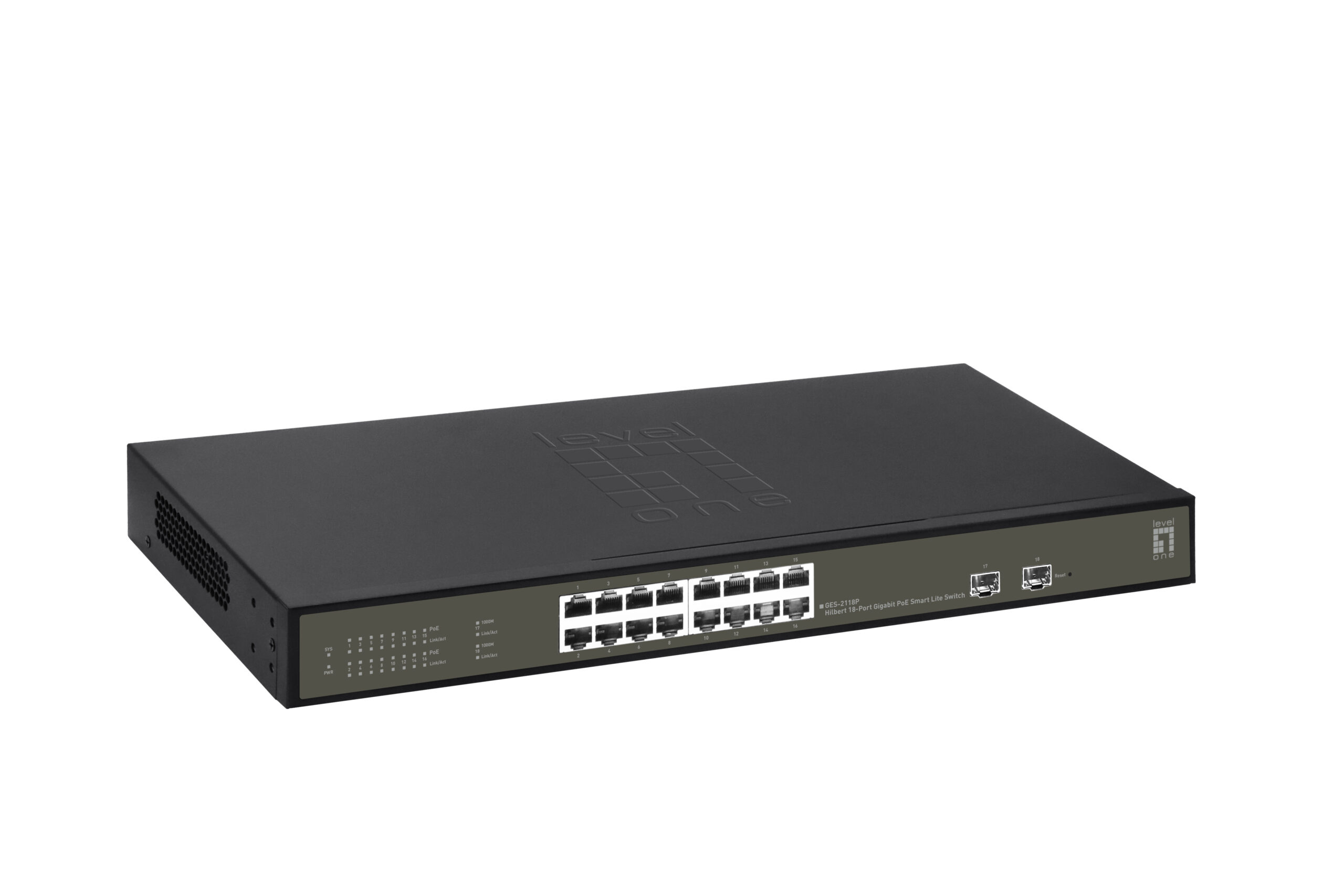 LevelOne GES-2118P netwerk-switch Managed L2 Gigabit Ethernet (10/100/1000) Power over Ethernet (PoE) Zwart - Afbeelding 5