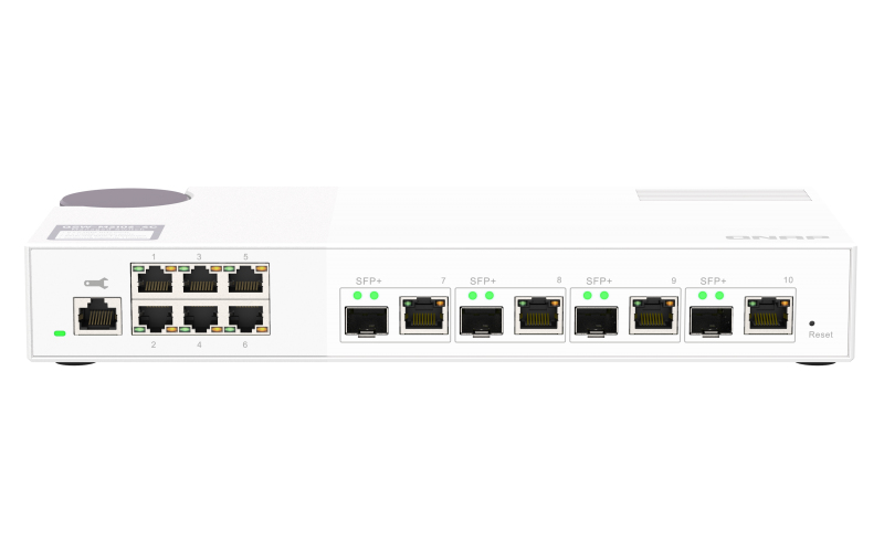 QNAP QSW-M2106-4C netwerk-switch Managed L2 2.5G Ethernet (100/1000/2500) Wit - Afbeelding 2