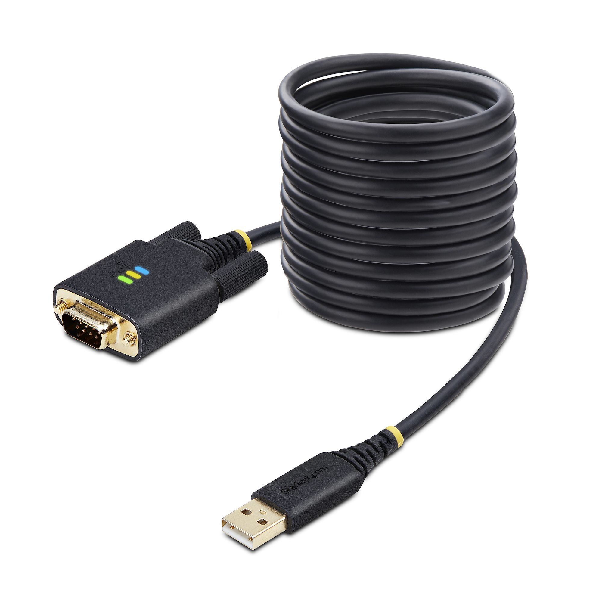 StarTech.com 3m USB naar Seriëel Adapter Kabel, COM Retention, Verwisselbare DB9 Schroeven/Moeren, USB-A naar RS232 DB9 Converter, FTDI IC, ESD Bescherming, Windows/macOS/Linux - Afbeelding 2