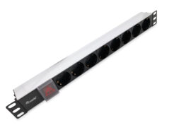 Equip 333293 energiedistributie 8 AC-uitgang(en) 1U Zwart, Zilver - Afbeelding 2