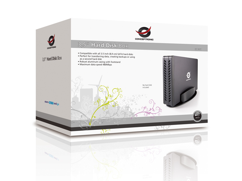 Conceptronic CHD3SU behuizing voor opslagstations HDD-behuizing Zwart 3.5" - Afbeelding 6
