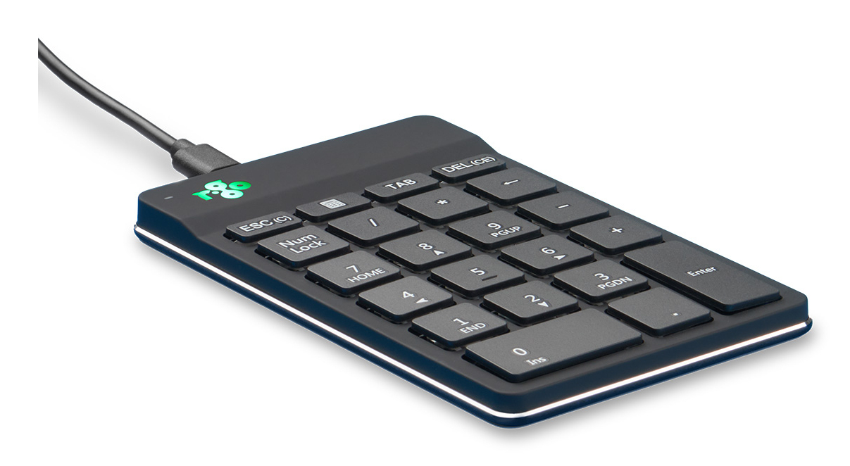 R-Go Tools Numeriek toetsenbord R-Go Numpad Break, ergonomisch numeriek toetsenbord met pauzesoftware, bedraad, zwart - Afbeelding 2