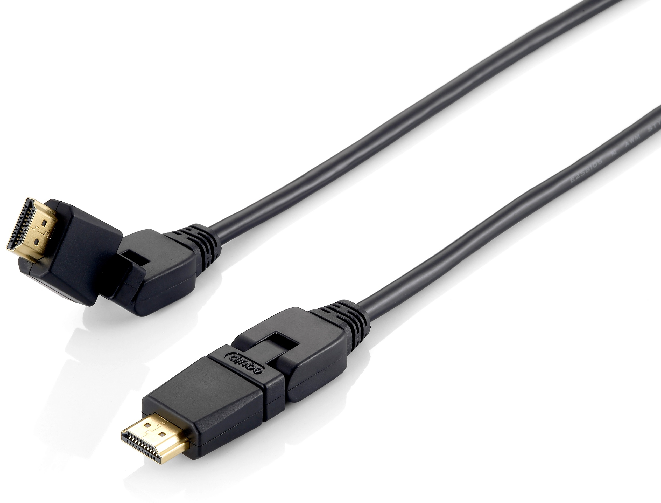 Equip 119363 Zwenkbare HDMI 2.0-kabel, 3,0 m, Zwenkstekker, 4K/60Hz - Afbeelding 2