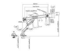 Equip 17“-32” Premium gasgeveerde dubbele Monitorarm - Afbeelding 8