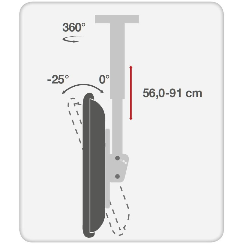 Techly ICA-CPLB 946S bevestiging voor signage-beeldschermen 177,8 cm (70") Zwart - Afbeelding 11