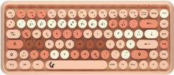 KeySonic KSKM-5200M-RF (DE) toetsenbord Inclusief muis Kantoor RF Draadloos QWERTZ Duits Beige, Bruin, Roze - Afbeelding 3