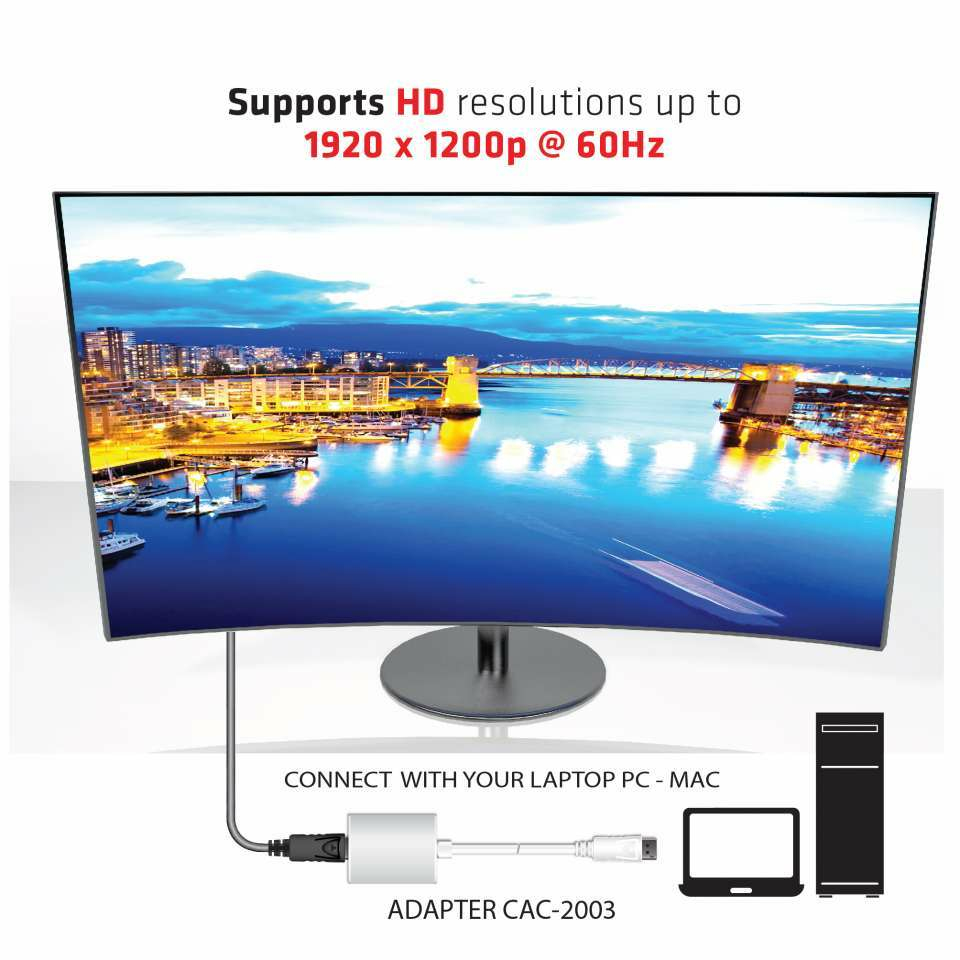 CLUB3D Displayport to VGA Active Adapter - Afbeelding 5