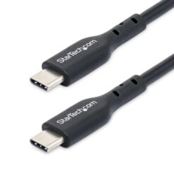 StarTech.com 3m USB-C Laadkabel, Charge & Sync, 60W (3A) PD, USB 2.0, Laptop Type C Laadkabel, TPE Mantel - Zwarte USB-C Oplaadkabel - Afbeelding 2