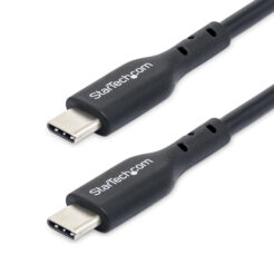 StarTech.com 3m USB-C Laadkabel, Charge & Sync, 60W (3A) PD, USB 2.0, Laptop Type C Laadkabel, TPE Mantel - Zwarte USB-C Oplaadkabel