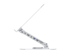 Conceptronic DONN27G Laptopstandaard met 7-in-1 dockingstation, 360° draaibare voet, opvouwbaar, in hoogte verstelbaar - Afbeelding 8