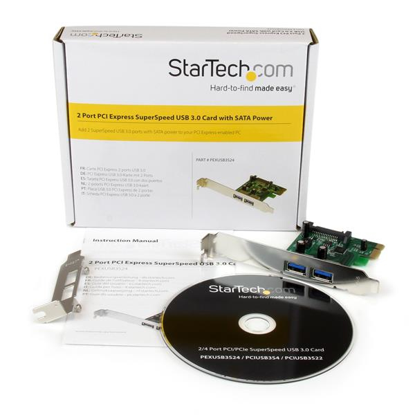 StarTech.com 2-poorts PCI Express (PCIe) SuperSpeed USB 3.0-kaartadapter met UASP SATA-voeding - Afbeelding 6