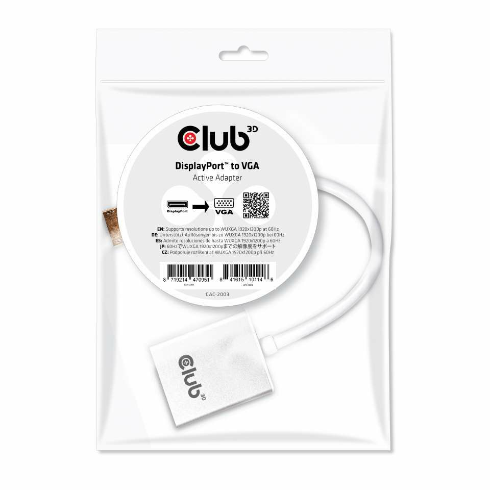 CLUB3D Displayport to VGA Active Adapter - Afbeelding 2
