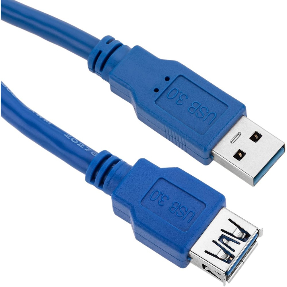 Techly 0.5m USB 3.0 A M/F USB-kabel USB 3.2 Gen 1 (3.1 Gen 1) 0,5 m USB A Blauw - Afbeelding 5