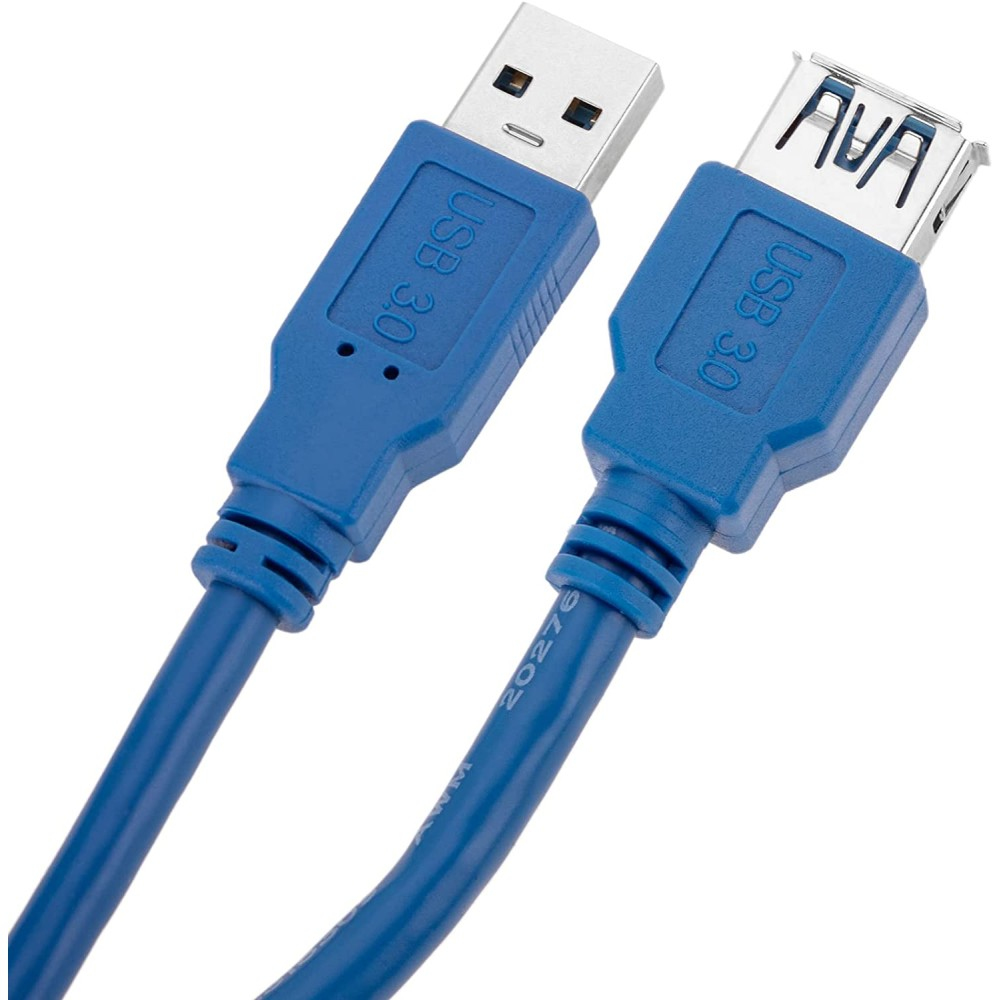 Techly 0.5m USB 3.0 A M/F USB-kabel USB 3.2 Gen 1 (3.1 Gen 1) 0,5 m USB A Blauw - Afbeelding 11