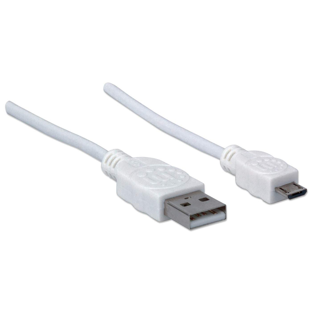 Manhattan 323987 USB-kabel USB 2.0 1 m USB A Micro-USB B Wit - Afbeelding 3