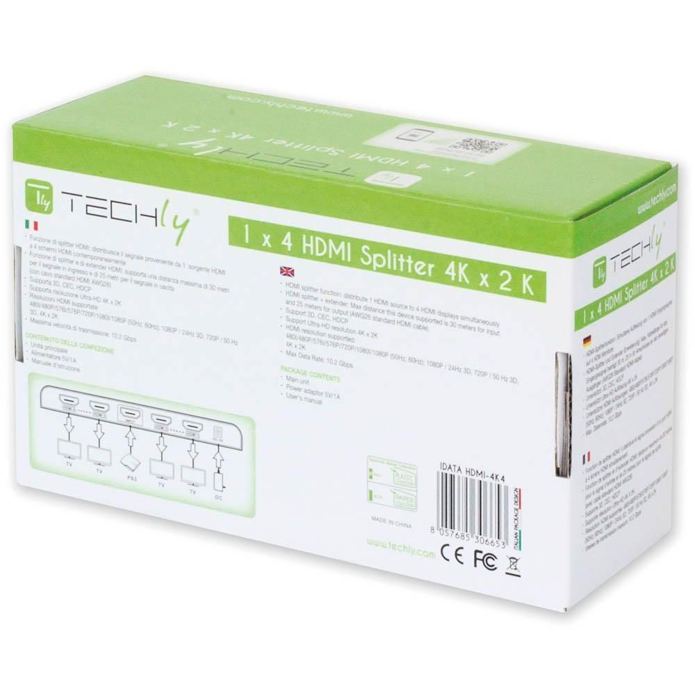 Techly IDATA HDMI-4K4 video splitter 4x HDMI - Afbeelding 14