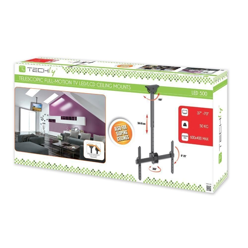 Techly ICA-CPLB 946S bevestiging voor signage-beeldschermen 177,8 cm (70") Zwart - Afbeelding 3