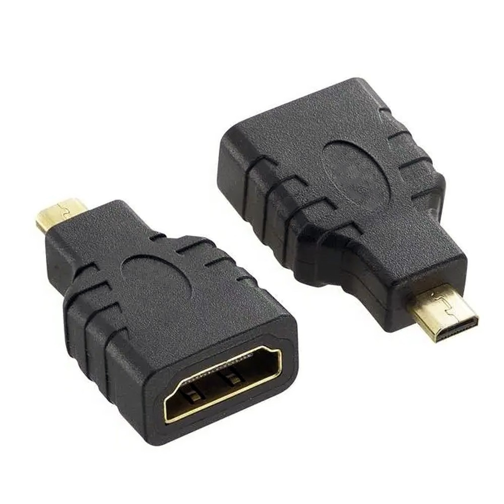 Techly Micro D HDMI - HDMI M/F Micro HDMI D Zwart