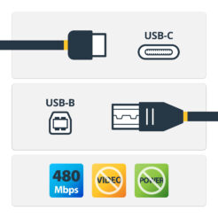 StarTech.com 1m USB-B naar USB-C Kabel, USB 2.0, Type C naar USB-B Data Transfer Kabel - Afbeelding 3