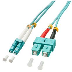 Lindy 5.0m OM3 LC - SC Duplex InfiniBand en Glasvezelkabel 5 m Turkoois