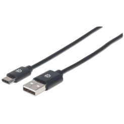 Manhattan 354929 USB-kabel USB 2.0 2 m USB A USB C Zwart