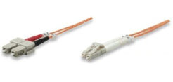 Intellinet 470353 InfiniBand en Glasvezelkabel 1 m LC SC Meerkleurig, Oranje