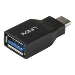 Lindy 41899 tussenstuk voor kabels USB 3.1-C USB 3.1-A Zwart - Afbeelding 3