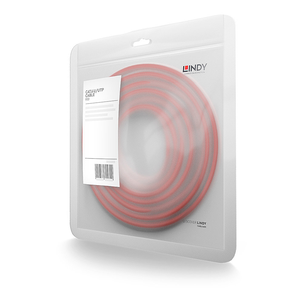 Lindy 48033 netwerkkabel Rood 2 m Cat6 U/UTP (UTP) - Afbeelding 4