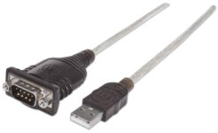 Manhattan 151849 seriële kabel Zwart 1,8 m USB Serial/COM/RS232/DB9