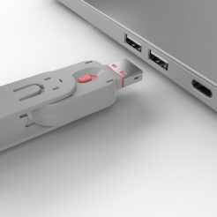 Lindy 40450 poortblokker Poortblokker + sleutel USB Type-A Roze Acrylonitrielbutadieenstyreen (ABS) 5 stuk(s) - Afbeelding 4