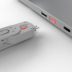 Lindy 40450 poortblokker Poortblokker + sleutel USB Type-A Roze Acrylonitrielbutadieenstyreen (ABS) 5 stuk(s) - Afbeelding 5
